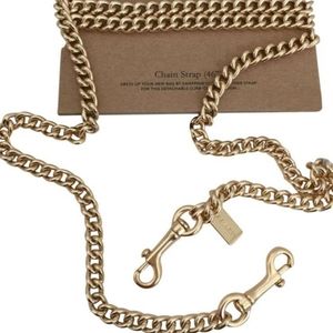 SOLD!! COACH Gold Crossbody Strap 46" Long
